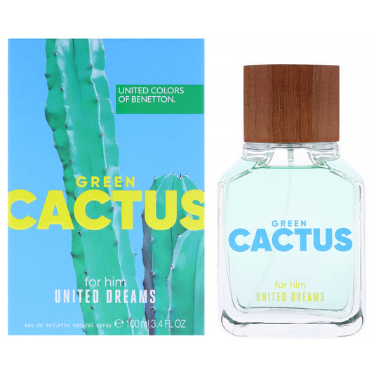 United Dreams - Green Cactus by United Colors of Benetton for Men - 3.4 oz EDT Spray