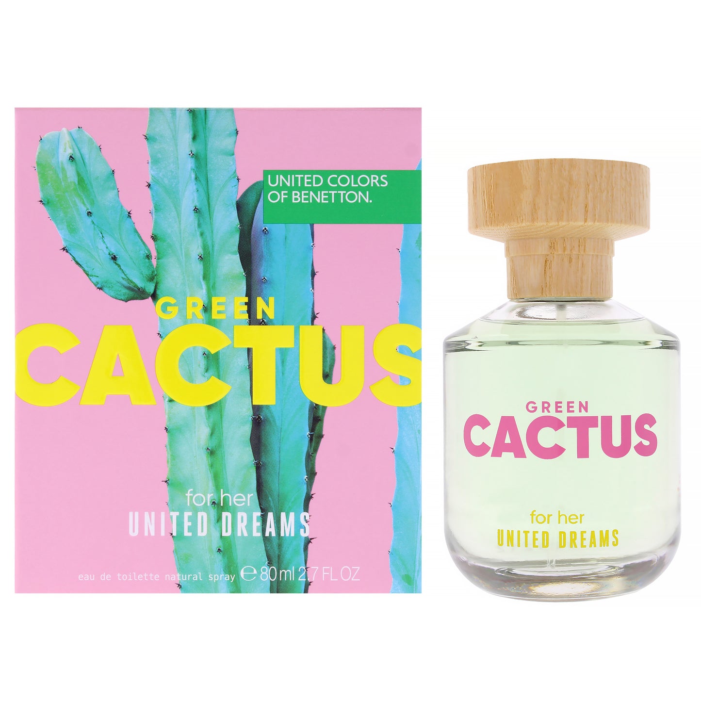 United Dreams - Green Cactus by United Colors of Benetton for Women - 2.7 oz EDT Spray